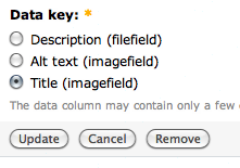 selecting data key